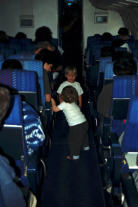 002 Florida 2001 - In het vliegtuig van Amsterdam naar Orlando 26-03-2001